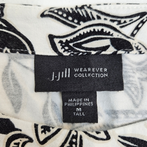 J. Jill Wearever Cream Adara Paisley Tank Top M TALL - Picture 4 of 9